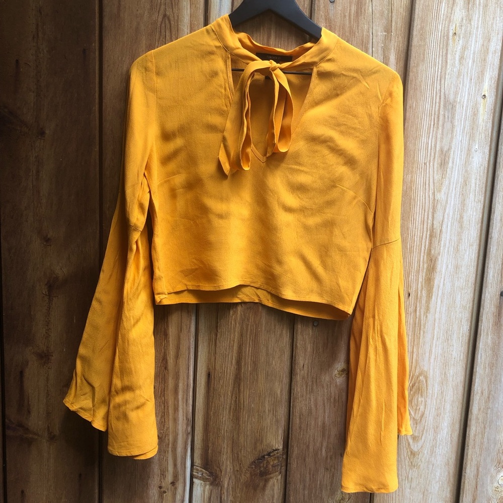 Forever 21| Light Orange Long Sleeve Shirt - Picture 1 of 2